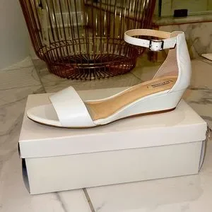 Alex Marie Mairitwo Leather Ankle Strap Wedge Sandals